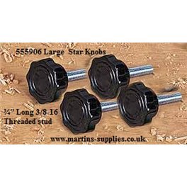 Knobs with threaded studs Pack of 4