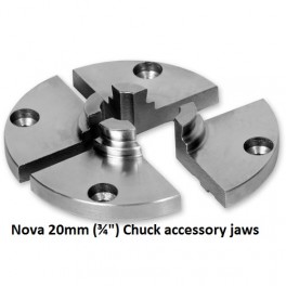 NOVA Mini 20mm (&frac34;") Chuck Accessory Jaw Set JS20N