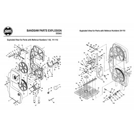 Bandsaw Table GAP lock assembly Parts 88-89 