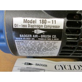 Cyclone 11 Air brush compressor 110v Model 180-11