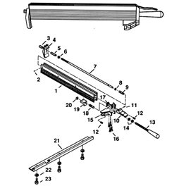 Bandsaw Fence part 13 or 21 notched Bar assy KIT