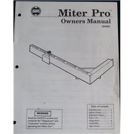 Shopsmith Miter Pro printed manual 