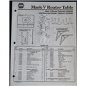 Shopsmith Router Table printed manual 